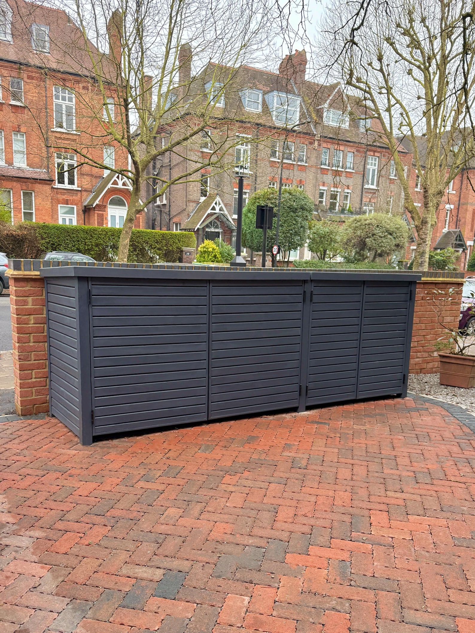 Contemporary Bin Store Enclosure Bespoke Wheelie Bin Recycling Bike — free download