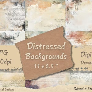 Junk Journal, Grunge, Dekorpapier, Digitales Papier, Junk Journal Printable Journal Papier, Vintage Papier, Ephemera, beunruhigtes Papier Drehbuch