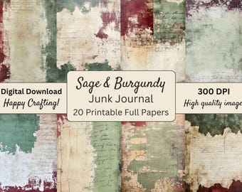 Kit de journal indésirable, papier décoratif, papier numérique, journal indésirable papier journal imprimable, papier vintage, éphémère, papier vieilli, grunge