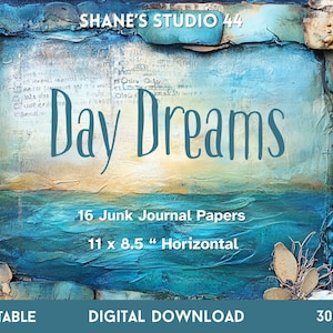 Junk Journal kit printable, Decorative dreamy, Digital Paper, Printable Journal Paper, Vintage paper, Ephemera, distressed paper scrapbook