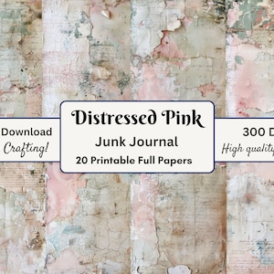 Pretty Papers Junk Journal, Dekorpapier, Digitales Papier, 8,5 x 11", Junk Journal Kit, Printable Journal Papier, Vintage Papier, Ephemera jpg