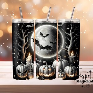 Spooky Bats & Pumpkins - Halloween Tumbler - 20 oz Tumbler