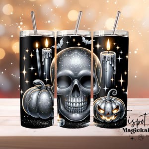 Skull & Pumpkins - Halloween Tumbler - 20 oz Tumbler