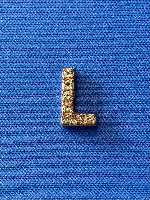 14k Yellow Gold Monogram Pendant ‘L’ with Peridot… - image 7