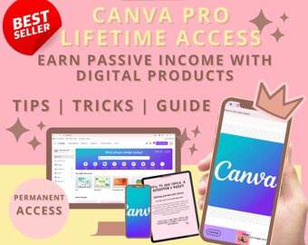 CANVA PRO Edu Premium 2024 Accès à vie Paiement unique PERMANENT avec guide et astuces pour débutants | Premium Pro permanent !