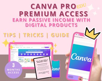2024 CANVA PRO Edu Premium lebenslanger Zugriff 24/7 Einfacher Zugriff! mit Anleitung und Tipps für Anfänger | Premium Pro Edu Access - NUR 3 Monate