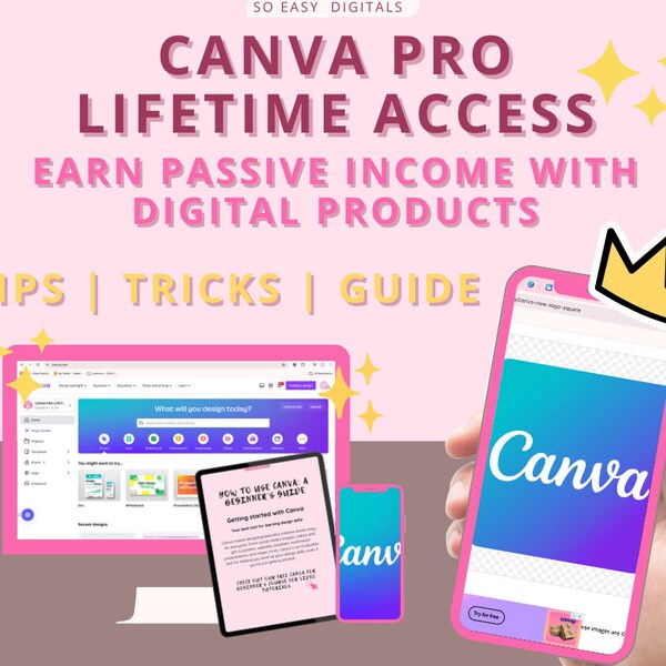 2024 CANVA PRO Edu Premium lebenslanger Zugriff 24/7 Einfacher Zugriff! mit Anleitung und Tipps für Anfänger | Premium Pro Edu Access - NUR 3 Monate