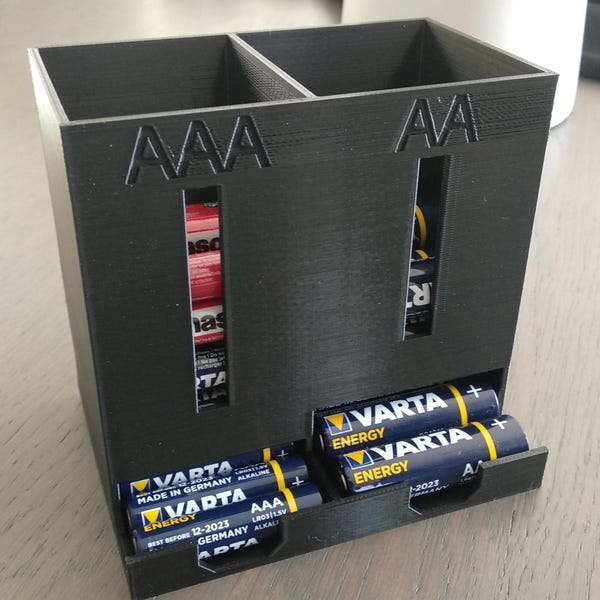 Battery dispenser dual- AAA & AA (Stl File)