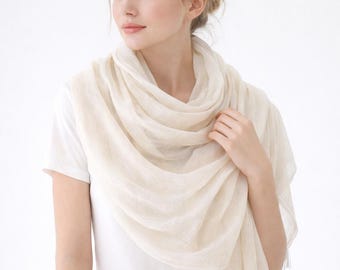 Bufanda ligera de algodón y lino para mujer, chal fino para primavera y verano, bufanda transpirable para el cuello con protección solar, bufanda larga y suave a la moda.