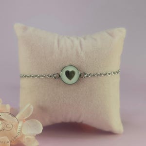 Herzensband – Armband mit Erinnerungsmaterial (Herz)