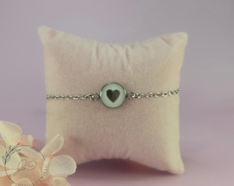 Tierfell Anhänger , Armband mit Herz