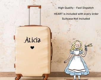 Stickers personnalisés pour valise, Initiales de bagage, Sticker en vinyle pour les vacances, Nom de l'autocollant, Nom de la valise, Étiquettes nominatives en vinyle, Stickers nom