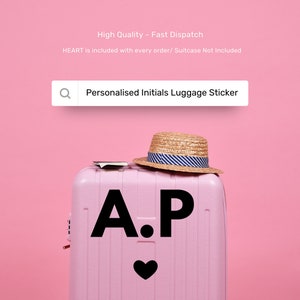 Pegatinas de maleta personalizadas, equipaje con iniciales, calcomanía de vinilo de vacaciones, nombre de pegatina, nombre de la maleta, etiquetas de nombre de vinilo, calcomanías de nombre