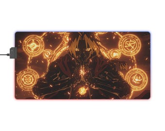 Custom Anime LED Gaming Mousepad – RGB Desk Mat, Otaku Gift