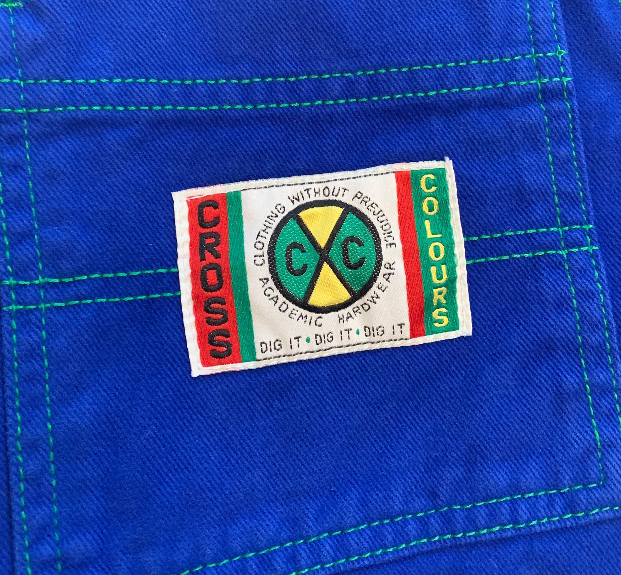 Vintage Cross Colours 90s Royal Blue Baggy Hip Hop Jeans Women's 26 - Etsy