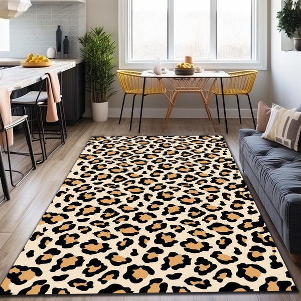 Leopard Rug, Animal Rug, Leopard Pattern, Leopard Design, Office Rug, Office Decor, Salon Rug, Area Rug, Modern Rug, Popular Rug,Salon Decor