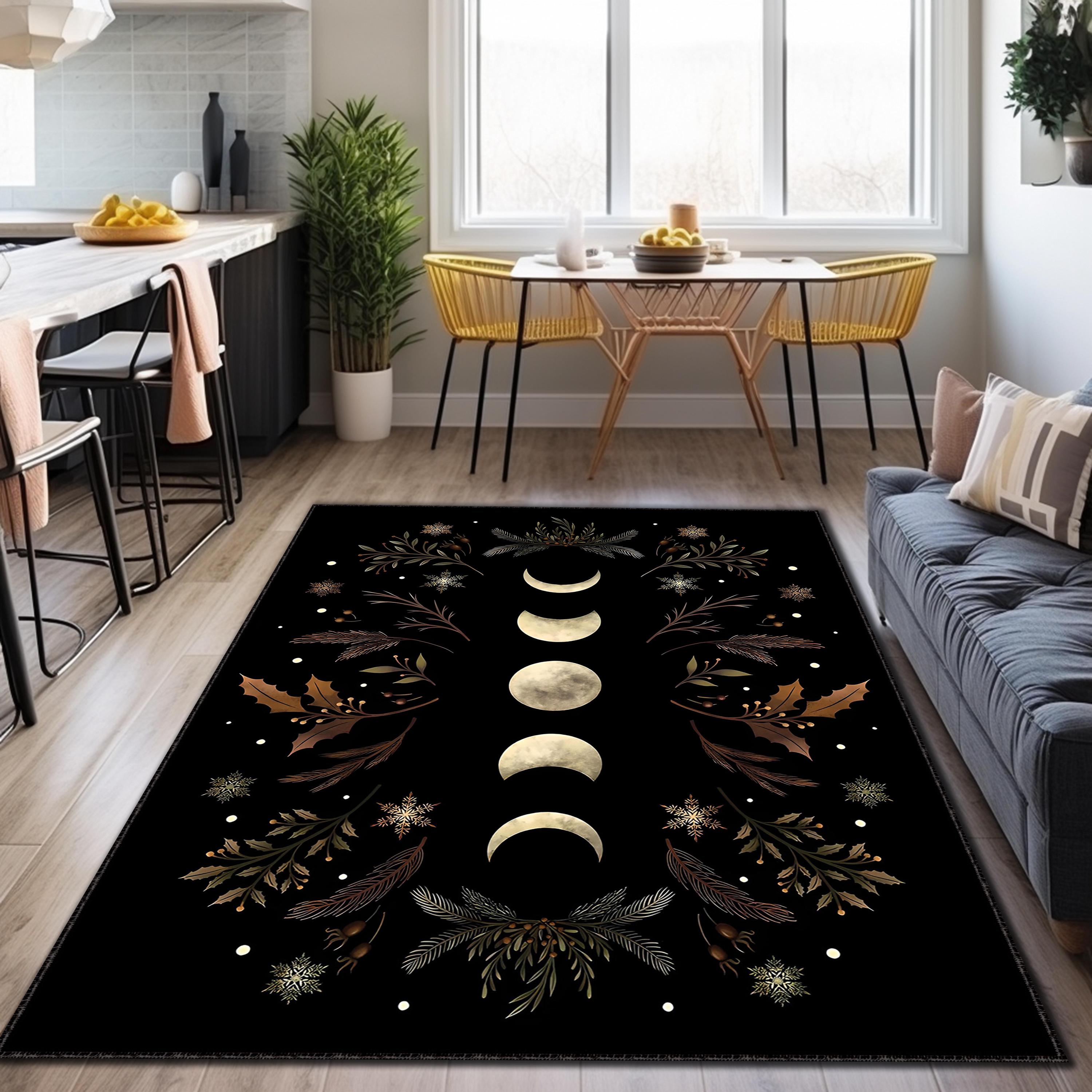 Moon Face Rug Moon Rug, Night Rug, Full Moon Rug, Moon Theme Rug, Moon Pattern Rug ...