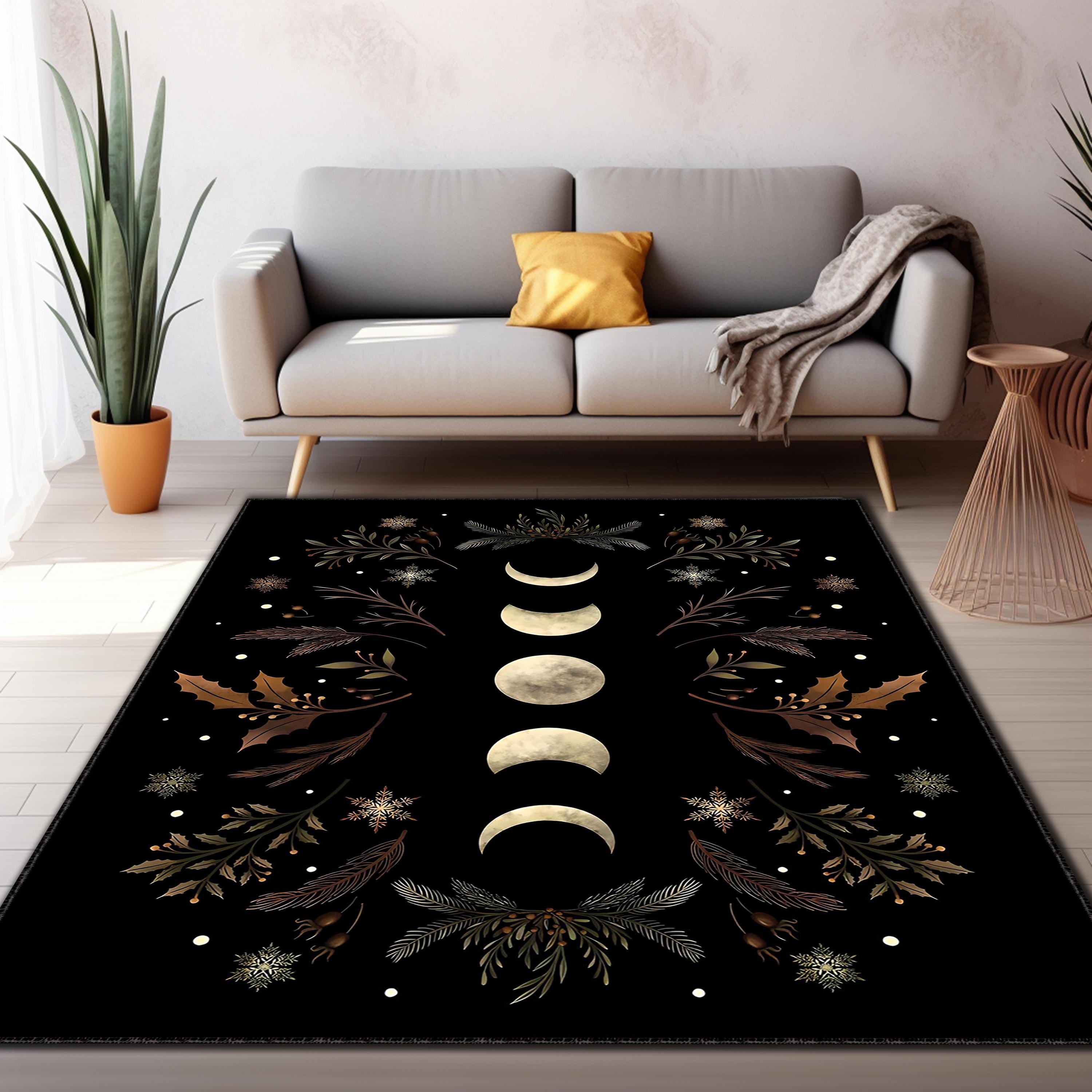 Moon Rug, Night Rug, Full Moon Rug, Moon Theme Rug, Moon Pattern Rug ...