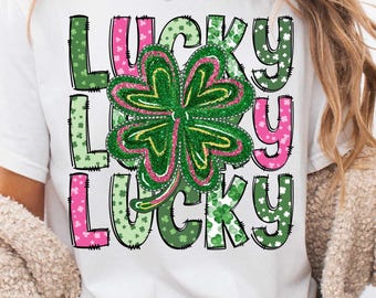 Retro Lucky Png, Retro St Patricks Day Png, Coquette St Patty's Day png, Lucky Shamrock Png, St Patricks Coquette Png, St Patricks Shirt Png