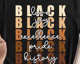 Black History SVG PNG, Black History Month PNG, Black History Svg, Black History Png, African American Svg, Black Love Joy Excellence Pride