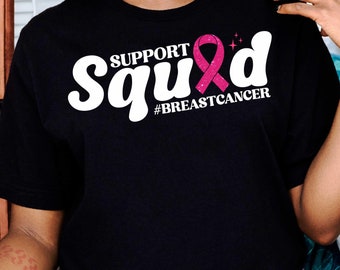 Support Squad Breast Cancer Svg Png, Breast Cancer Support Svg, Pink Ribbon Svg, Cancer Survivor Svg, Fight Cancer Svg, Together We Fight
