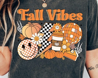 Retro Otoño Png, Otoño Vibes PNG, Camisa de Otoño Png, Diseños de Otoño Png, Diseños de Sublimación de Otoño Otoño PNG Otoño Camisa de Otoño, Sublimación de Otoño