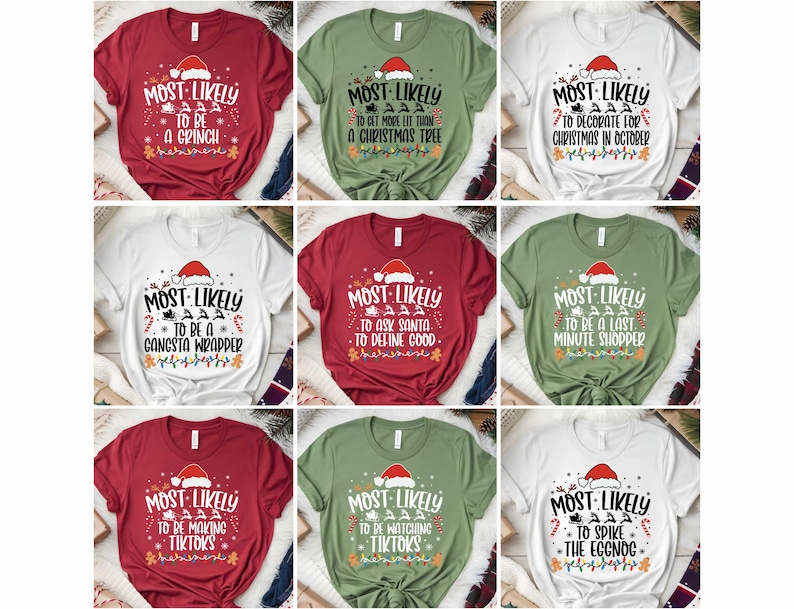 Most Likely to Christmas Shirt Svg Bundle, 90+ Most Likely to Christmas Svg Bundle, Most Likely to Svg, Funny Most Likely to Christmas Png image 5