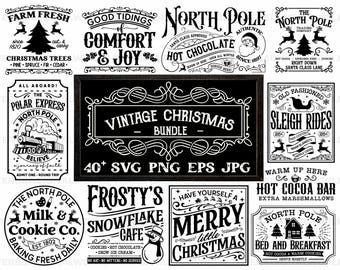 40+ Designs Vintage Christmas Sign SVG Bundle, Farmhouse Christmas Bundle SVG, Farmhouse Christmas SVG, Farmhouse Sign Svg, Christmas Bundle