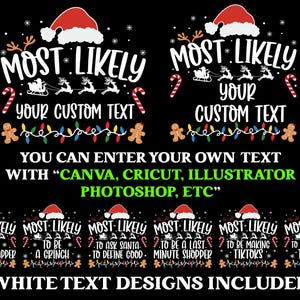 Most Likely to Christmas Shirt Svg Bundle, 90+ Most Likely to Christmas Svg Bundle, Most Likely to Svg, Funny Most Likely to Christmas Png image 4