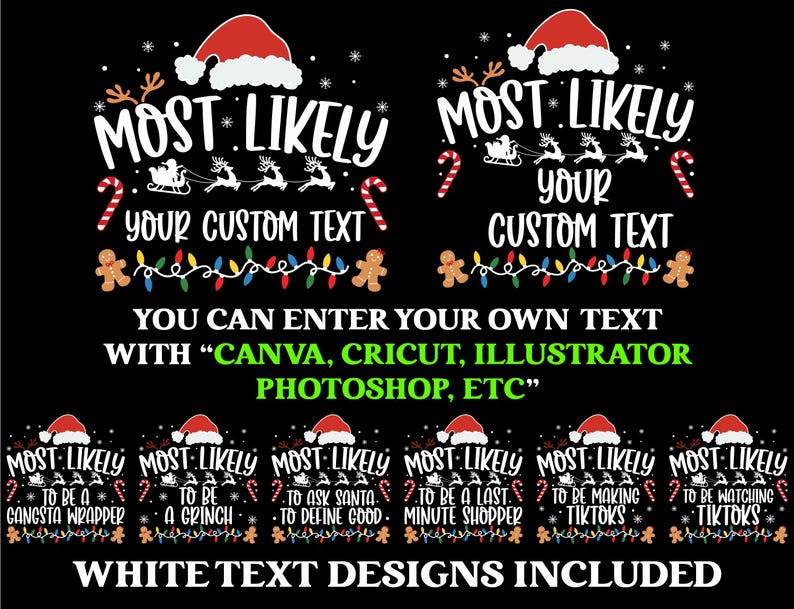 Most Likely to Christmas Shirt Svg Bundle, 90+ Most Likely to Christmas Svg Bundle, Most Likely to Svg, Funny Most Likely to Christmas Png image 4