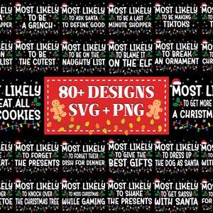 Meest waarschijnlijk naar Svg-bundel, kerst Svg-bundel, grappige kerst png, meest waarschijnlijke, Family Christmas Svg, trendy kerst Svg png-ontwerp