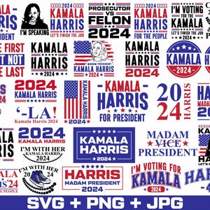 Kamala Harris svg, Kamala Harris png, Kalama svg, Kalama png, Kamala Harris 2024 svg png Bundle Kamala Harris for President, Madam President