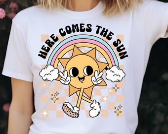 Here Comes The Sun PNG, Retro Summer PNG, Beach Png