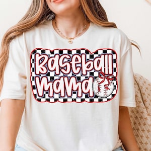 Retro Checkered Baseball Mama Coquette PNG, Baseball Mama Png, Baseball Coquette Png, Game Day Png, Checkered Baseball Png, Sublimation Png