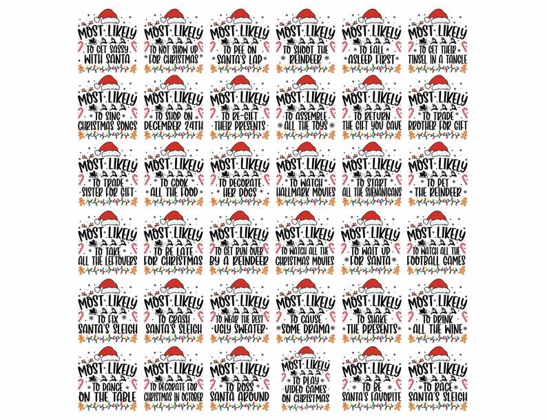 Most Likely to Christmas Shirt Svg Bundle, 90+ Most Likely to Christmas Svg Bundle, Most Likely to Svg, Funny Most Likely to Christmas Png image 2