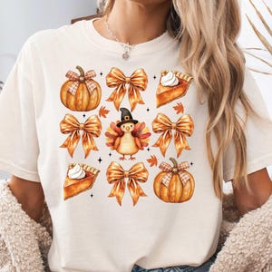 Thanksgiving PNG-paket, färgglad kokett Thanksgiving-png, tacksamhet-png, Thanksgiving-png, tacksamhet-png, pumpasäsong-png sublimering bild 3