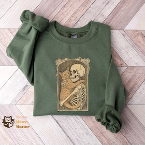 Cat Lover Tarot Card Sweatshirt, Cat Mom Gifts Sweater, Cat Dad Skeleton Crewneck, Cat Lover Gift For Mom, Cat Lovers Gifts