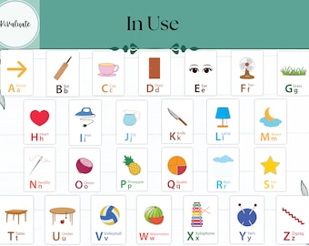 26 Alphabets Cards, ABC Flashcards Set, Alphabet Cue Pack, Digital Learning Cards, Homeschool Resources, Child Development Set
