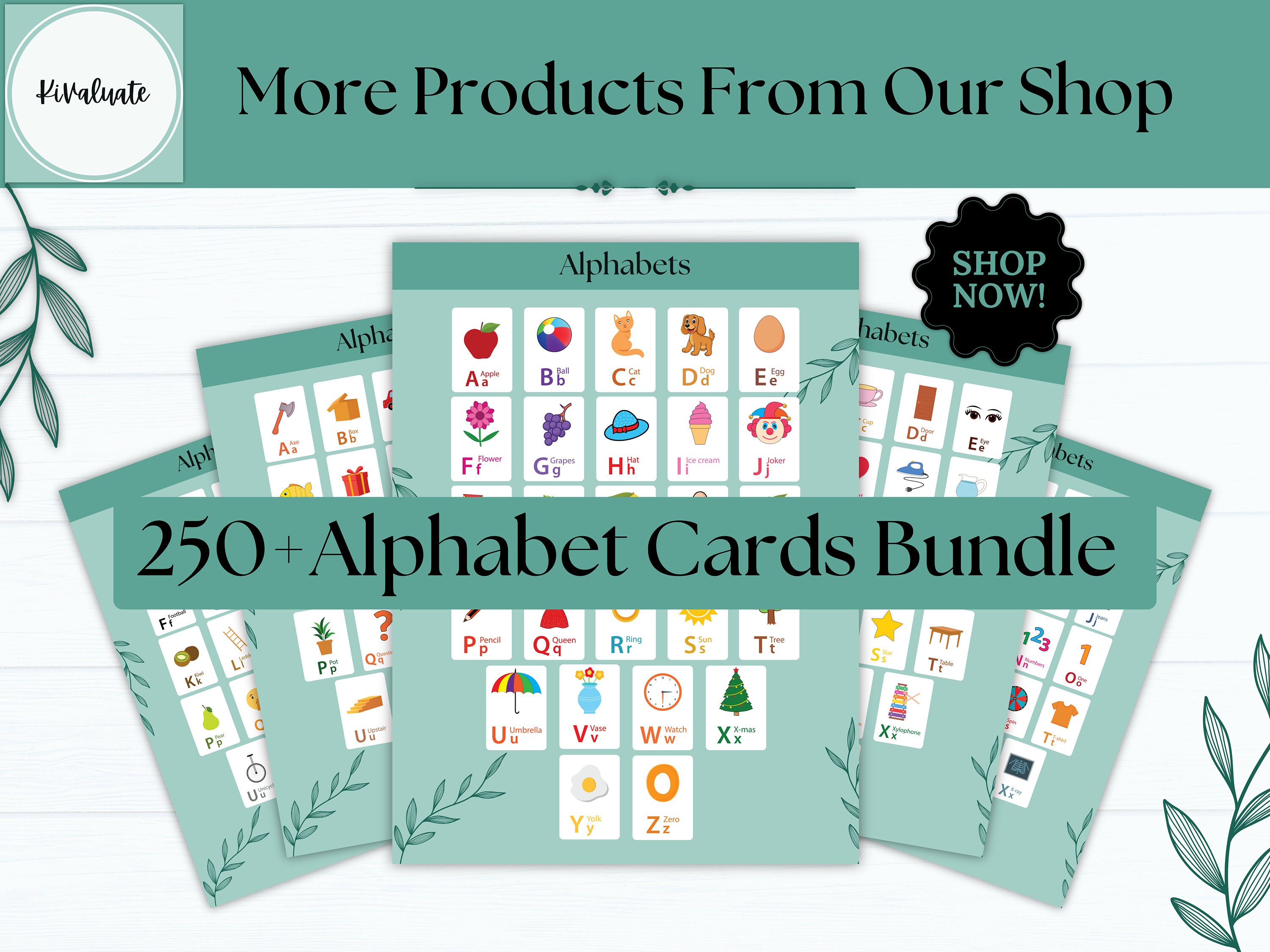 Numbers Flash Cards Bundle, Numbers Cue Cards, Math Cards, Children ...