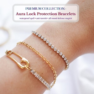 Premium Spell Collection &quot;Aura’s Lock&quot; Defense Magick Protection Bracelet for Witches, Empaths