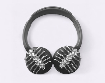 Chromowane nakładki na główkę do słuchawek Sony CH520: Cyberpunk Accessories