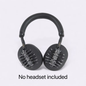 May include: Black over-ear headphones with a black headband and silver accents. The headphones have the word "SONY" written on the side. "No headset included" is written in black text on a white background below the headphones.