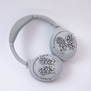 Sony XM4 attachments, Sony XM4 aesthetic, Sony XM4 accessories, cyberpunk, boyfriend, sonyheadphones, sonywh1000xm5, Sonywh1000xm4, headphone accessories, headphone attachments, chrome butterflies, butterfly