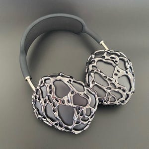 Black wave AirPods Max cases, 3D printed AirPods Max covers, apple headphone accessories, apple headphone attachments, no headset included
