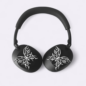 Chrome Butterfly Headphone Attachment: Cyberpunk Style Sony XM4 XM5 XM6 image 3