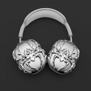 Silver spider AirPods Max attachments, metal spider cases only, no headset included, apple headphones, AirPods Max covers, AirPods Max cases