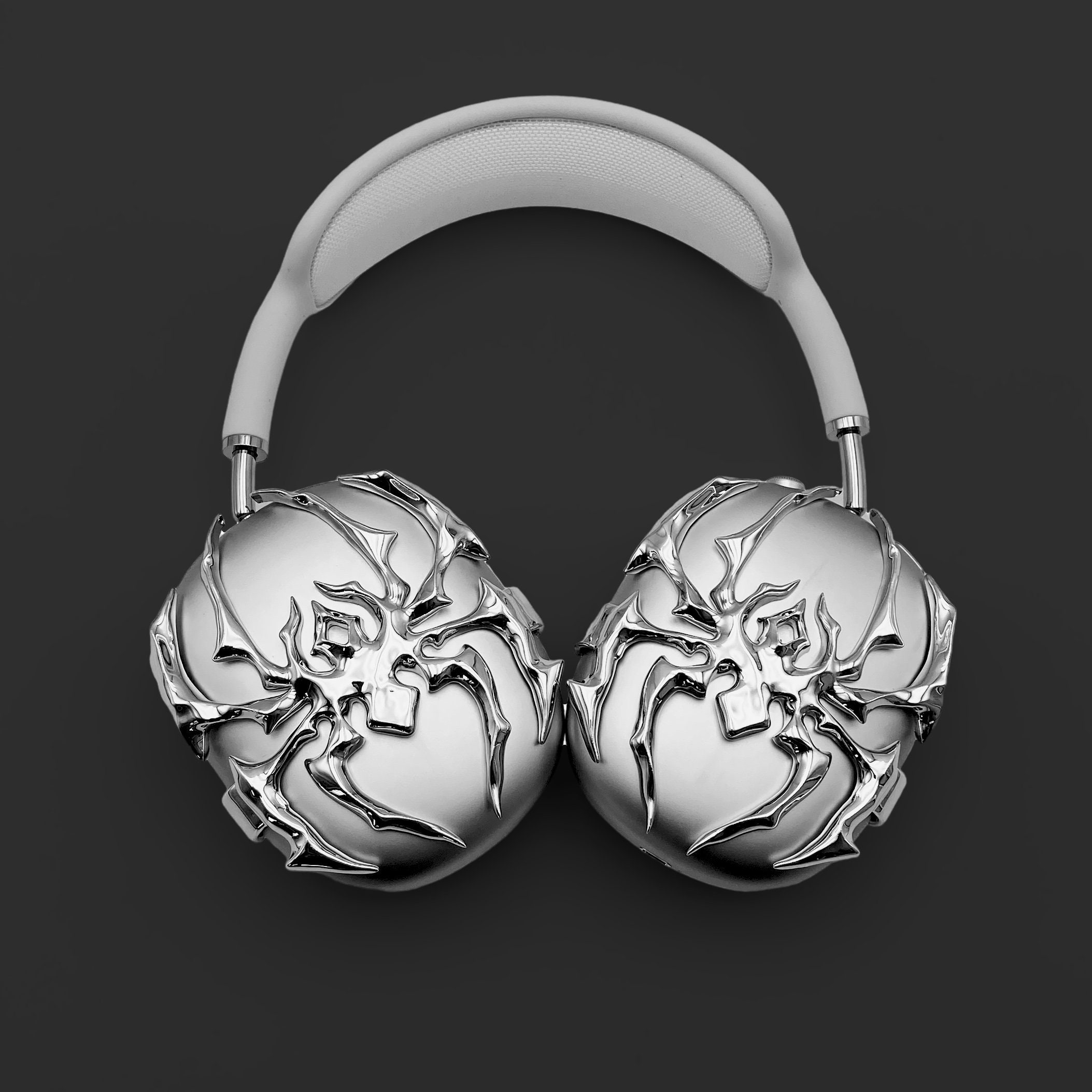 Silver Spider Airpods Max Attachments, Metal Spider Cases Silver Spider Airpods Max Attachments, Metal Spider Cases