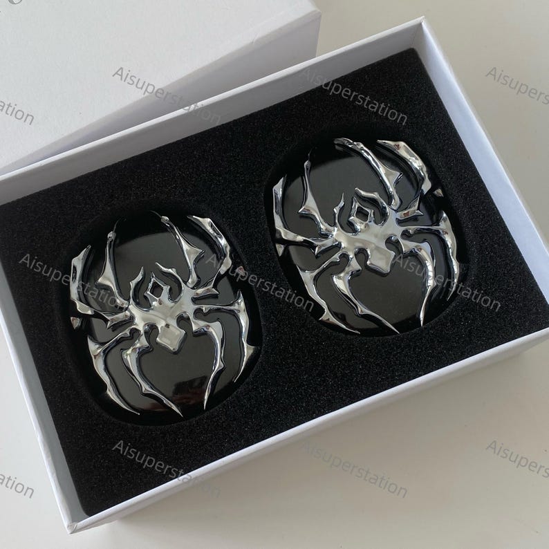 Metal Spider AirPods Max Covers: Chrome Metal spiders for Apple headphones, headphone attachments, AirPods Max accessories image 5
