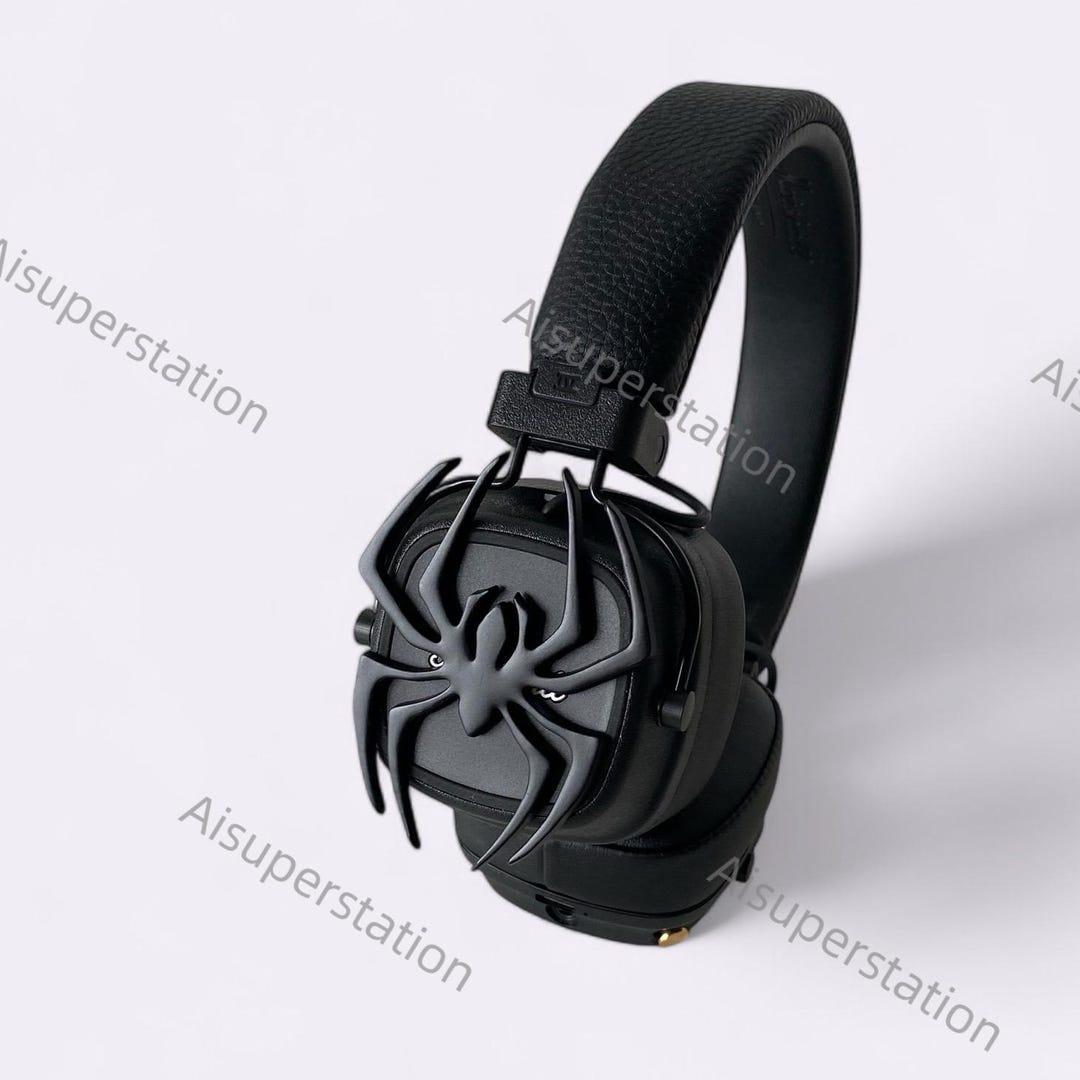 Spider In Headset Cyberpunk Headset Attachment: Silver Chrome Spider - Marshall ...