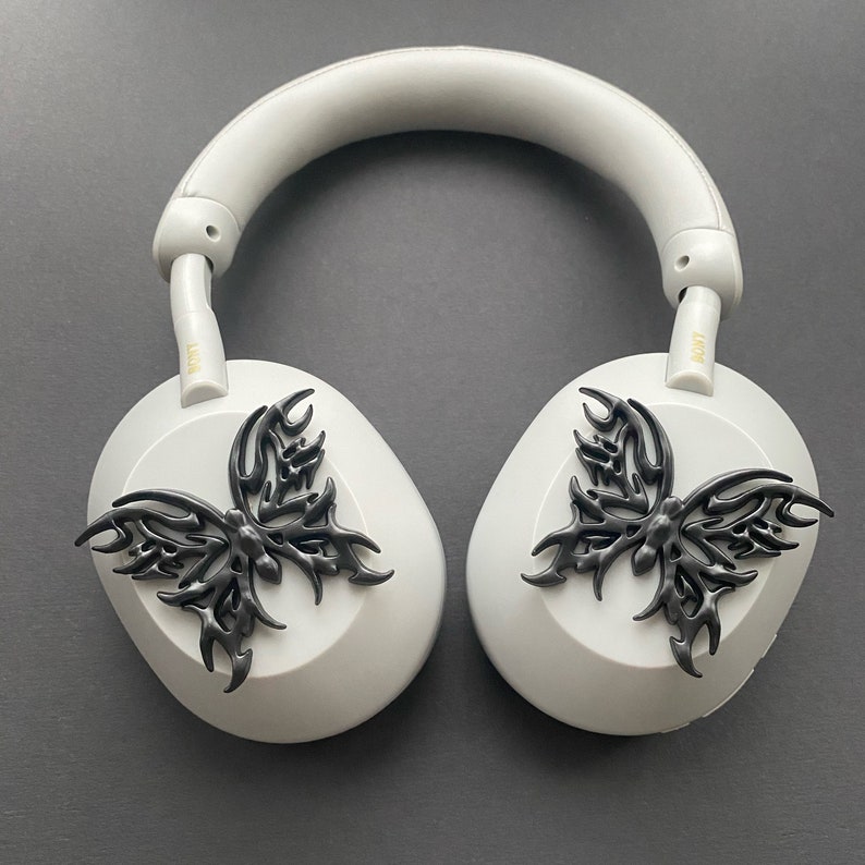 Sony XM4 attachments, Sony XM4 aesthetic, Sony XM4 accessories, cyberpunk, boyfriend, sonyheadphones, sonywh1000xm5, Sonywh1000xm4, headphone accessories, headphone attachments, chrome butterflies, butterfly